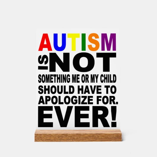 Autisme Houd of ontwerp je eigen Acryl Bord (Voorkant)
