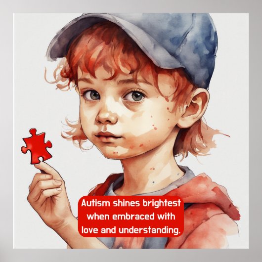 Autisme - Houd of ontwerp je eigen Poster (Voorkant)