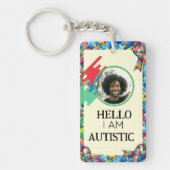 Autisme ID Kind of Volwassene Medische Alert Sleutelhanger (Voorkant)