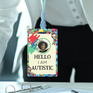 Autisme ID Kind of Volwassene Medische Waarschuwin Badge