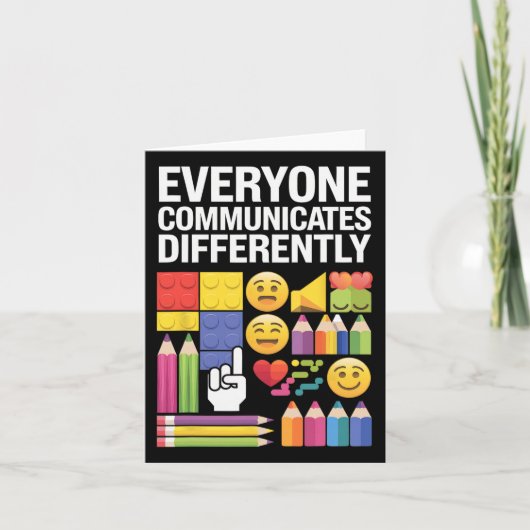 Autisme Iedereen communiceert anders Autisme AW Kaart (Voorkant)
