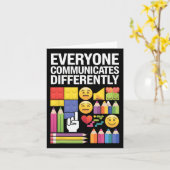 Autisme Iedereen communiceert anders Autisme AW Kaart (Gele Bloem)