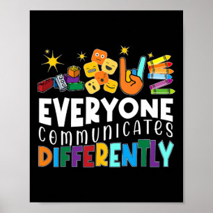 Autisme Iedereen communiceert anders Autisme AW Poster