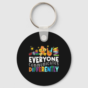 Autisme Iedereen communiceert anders Autisme AW Sleutelhanger