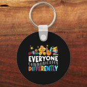 Autisme Iedereen communiceert anders Autisme AW Sleutelhanger (Voorkant)