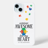 Autisme Iemand Geweldige heeft mijn hart Case-Mate iPhone Case (Achterkant)