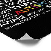 Autisme ik ben meer dan autisme poster (Hoek)