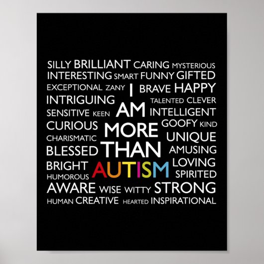 Autisme ik ben meer dan autisme poster (Voorkant)