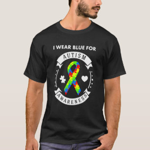 Autisme Ik Draag Blauwe Autisme Bewustzijns Puzzel T-shirt