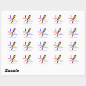 Autisme Ik Draag puzzellint voor bewustzijn Ronde Sticker (Vel)