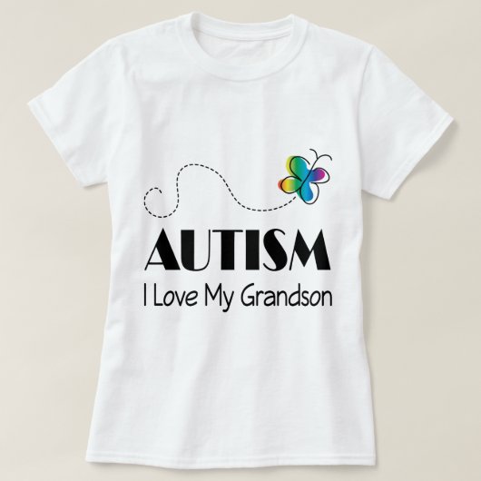 Autisme Ik hou van mijn kleinzoon T-shirt (Design voorkant)