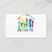 Autisme ik zie je ware kleuren autisme visitekaartje (Achterkant)