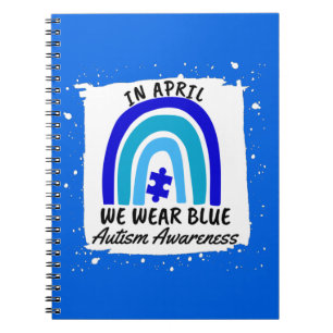 Autisme in april Draag we blauw Notitieboek