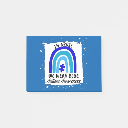 Autisme in april Draag we blauw Post-it® Notes (Voorkant)
