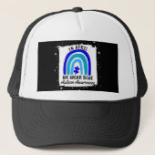 Autisme in april Draag we blauw Trucker Pet (Voorkant)