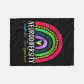 Autisme in de neurodiversiteit Asd adhd Rainbow Bo Fleece Deken (Voorkant (Horizontaal))