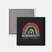 Autisme in de neurodiversiteit Asd adhd Rainbow Bo Magneet (Voorkant / Achterkant)