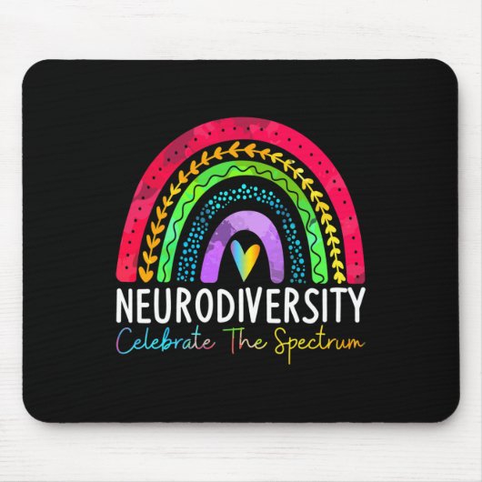 Autisme in de neurodiversiteit Asd adhd Rainbow Bo Muismat (Voorkant)