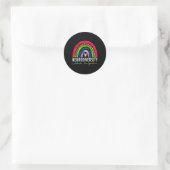 Autisme in de neurodiversiteit Asd adhd Rainbow Bo Ronde Sticker (Tas)
