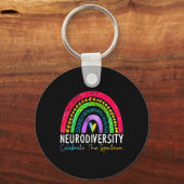 Autisme in de neurodiversiteit Asd adhd Rainbow Bo Sleutelhanger (Voorkant)