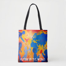 Autisme in de wereld Canvas tas