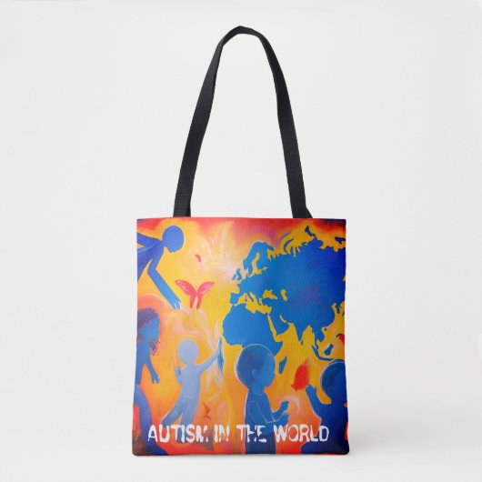 Autisme in de wereld Canvas tas (Voorkant)