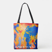 Autisme in de wereld Canvas tas (Achterkant)