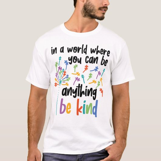 Autisme in een wereld is gek op puzzelstukjes mam t-shirt (Voorkant)