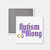 Autisme in het hele leven magneet (Voorkant / Achterkant)