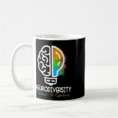 Autisme in neurodiversiteit Asd adhd Rainbow Br Koffiemok (Links)