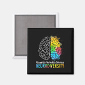 Autisme in neurodiversiteit Asd adhd Rainbow Br Magneet (Voorkant / Achterkant)