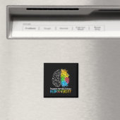Autisme in neurodiversiteit Asd adhd Rainbow Br Magneet (Insitu (Vaatwasser))