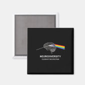 Autisme in neurodiversiteit Asd adhd Rainbow Br Magneet (Voorkant / Achterkant)