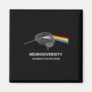 Autisme in neurodiversiteit Asd adhd Rainbow Br Magneet