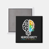 Autisme in neurodiversiteit Asd adhd Rainbow Br Magneet (Voorkant / Achterkant)