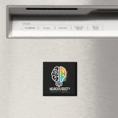 Autisme in neurodiversiteit Asd adhd Rainbow Br Magneet (Insitu (Vaatwasser))