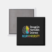 Autisme in neurodiversiteit Asd adhd Rainbow Br Magneet (Voorkant / Achterkant)