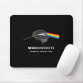 Autisme in neurodiversiteit Asd adhd Rainbow Br Muismat (Met muis)