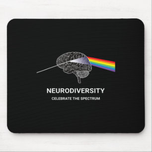 Autisme in neurodiversiteit Asd adhd Rainbow Br Muismat