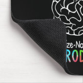Autisme in neurodiversiteit Asd adhd Rainbow Br Muismat (Hoek)