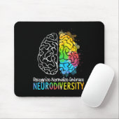 Autisme in neurodiversiteit Asd adhd Rainbow Br Muismat (Met muis)