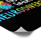 Autisme in neurodiversiteit Asd adhd Rainbow Br Poster (Hoek)