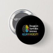 Autisme in neurodiversiteit Asd adhd Rainbow Br Ronde Button 5,7 Cm (Voorkant /achterkant)