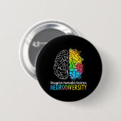 Autisme in neurodiversiteit Asd adhd Rainbow Br Ronde Button 5,7 Cm (Voorkant /achterkant)