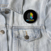 Autisme in neurodiversiteit Asd adhd Rainbow Br Ronde Button 5,7 Cm (In situ)