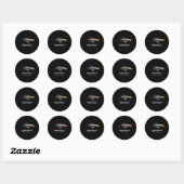 Autisme in neurodiversiteit Asd adhd Rainbow Br Ronde Sticker (Vel)