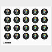 Autisme in neurodiversiteit Asd adhd Rainbow Br Ronde Sticker (Vel)