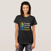 Autisme in neurodiversiteit Asd adhd Rainbow Br T-shirt (Voorkant volledig)