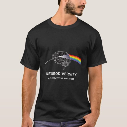 Autisme in neurodiversiteit Asd adhd Rainbow Br T-shirt (Voorkant)