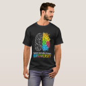 Autisme in neurodiversiteit Asd adhd Rainbow Br T-shirt (Voorkant volledig)